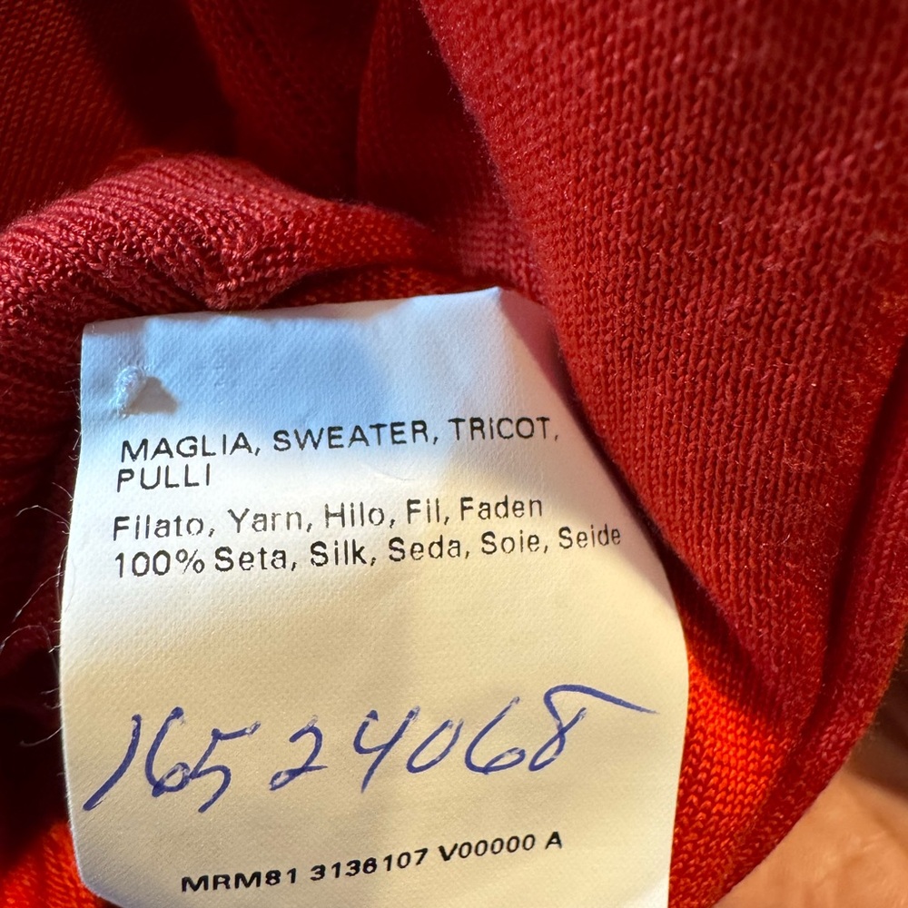 NWT - Marina Rinaldi Voyage Red V-Neck Sweater - Size XL/size 20 - Picture 11 of 16
